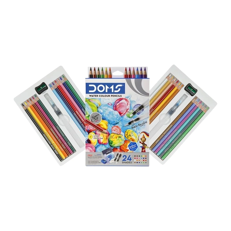 [8677] Lapices 24 Colores Tajador + Pincel Recargable