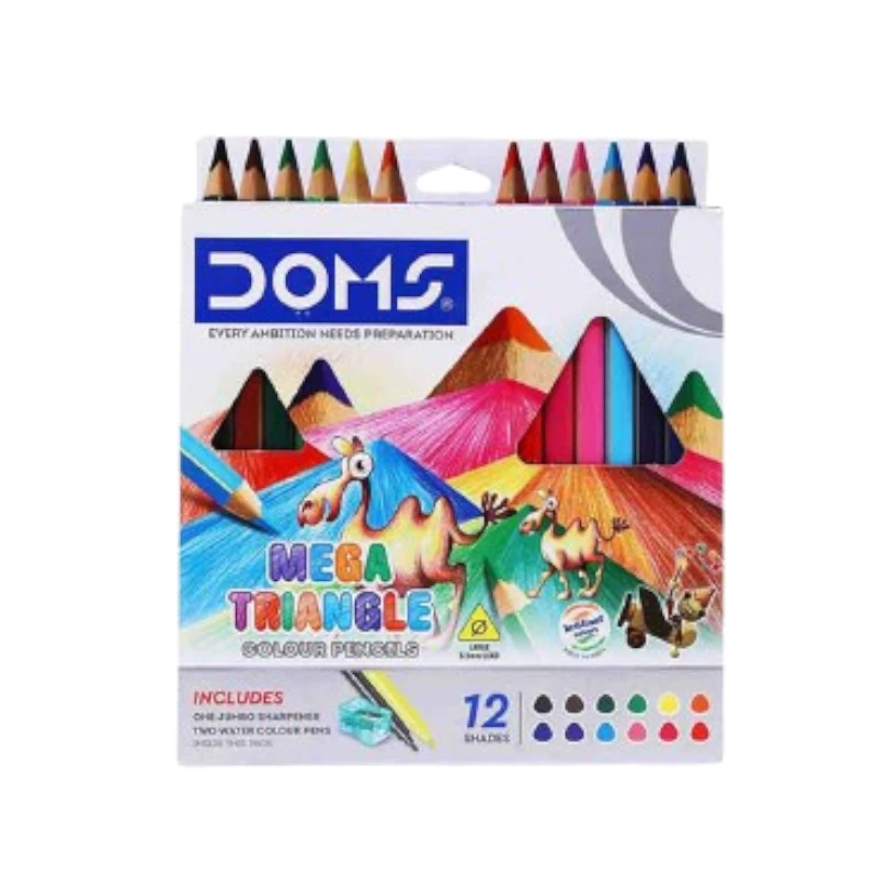 [7944] Lapices Jumbo 12 Colores + Tajador + 2 Marcadores Doms