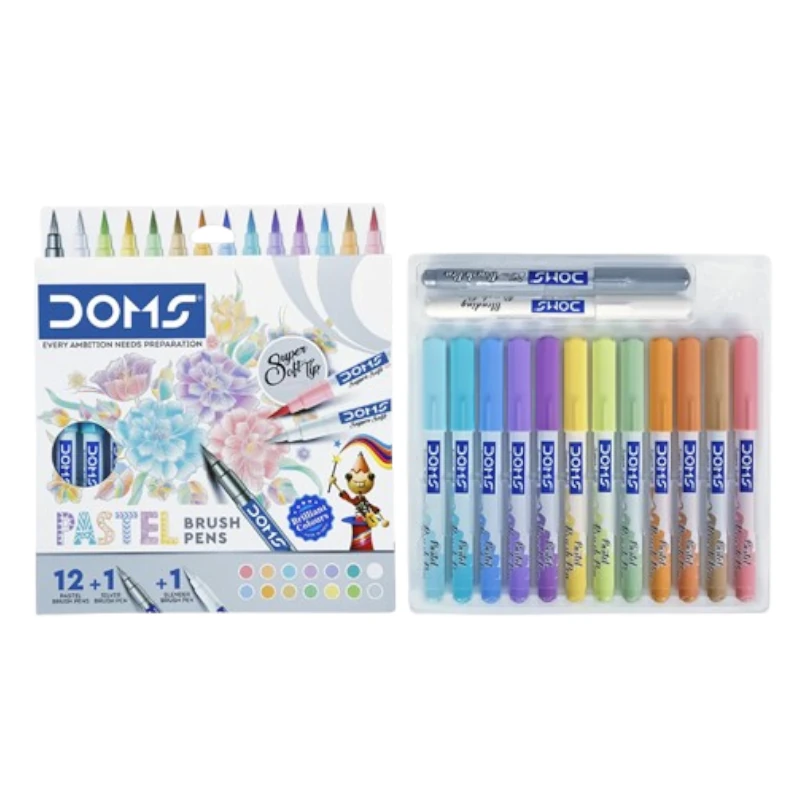 [8737] Marcador Punta Pincel Pastel 12 Colores